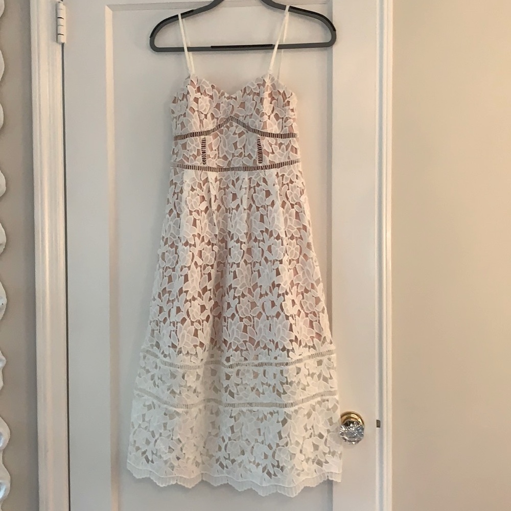 Lulus white lace dress